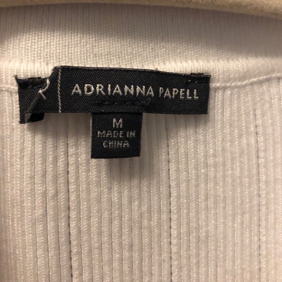 Knit Top Pointelle White sz Medium - Picture 3 of 6